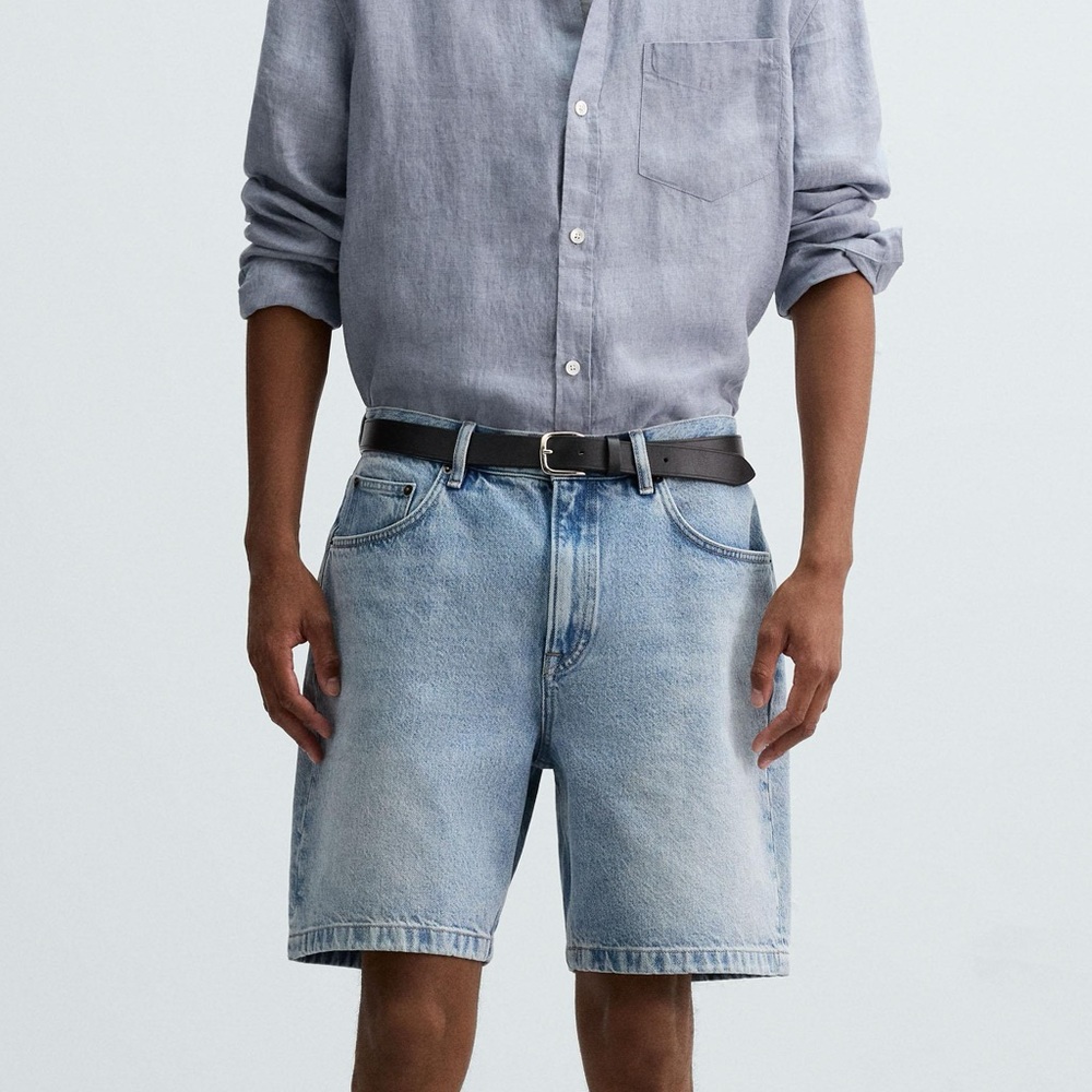 Zara Men’s Regular Fit Denim‎ Shorts 🌊👖